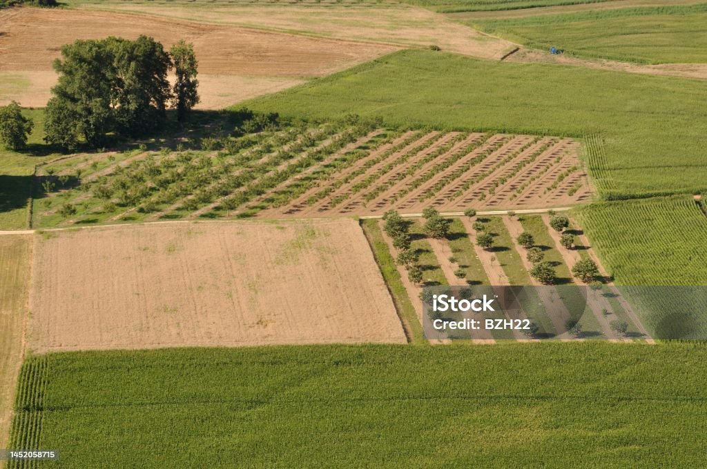 Rural landscape in Dordogne Aerial View Stock Photo