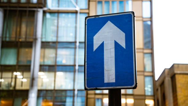 istock One-way sign on a city street 1452070992