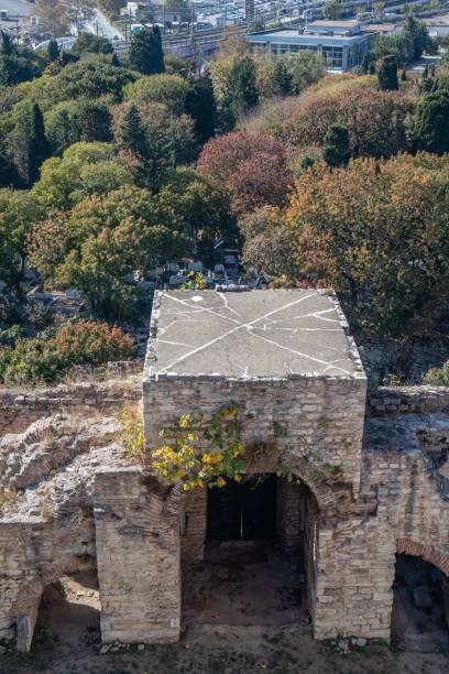 istock Ancient Byzantine medieval walls of Constantinople 1452080834