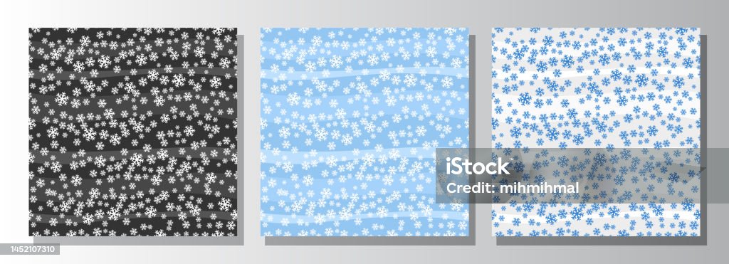 Snow Background Pattern Simple Vector Snow Seamless Patterns Stock Illustration - Download Image Now ...