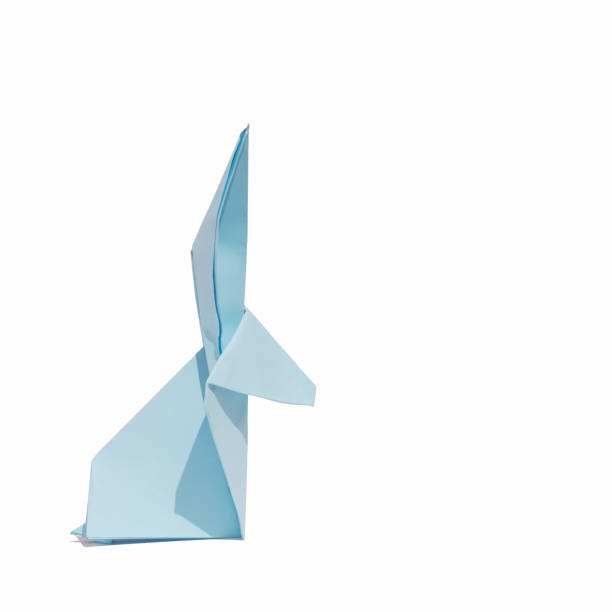 istock Creative greeting card design made of pastel blue rabbit on a white background. Lunar, Chinese New Year composition for 2023. Year of the Rabbit. 1452108939