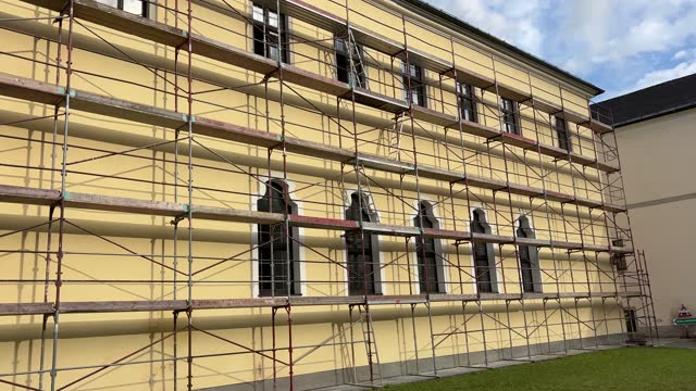 scaffolded benedictine monastery in Spital am Pyhrn, Upper Austria