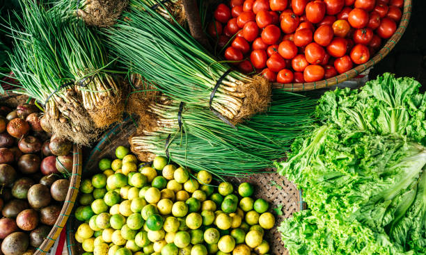 istock A colorful array of vegetable displayed for sale at the market 1452115955