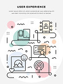 istock Thin Line illustration of User Experience for Poster, flyer, web banner Template 1452131687