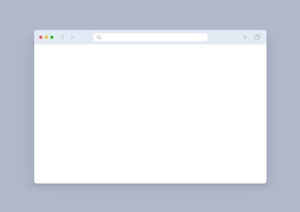 makieta okna przeglądarki internetowej. szablon projektu interfejsu użytkownika podobny do chrome - laptop browser isolated web page stock illustrations