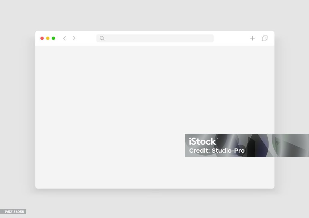 Web browser window mockup. User interface template light modern design similar to chrome - Royalty-free Webpagina vectorkunst Web browser window mockup. User interface template light modern design similar to chrome - Royalty-free Webpagina vectorkunst