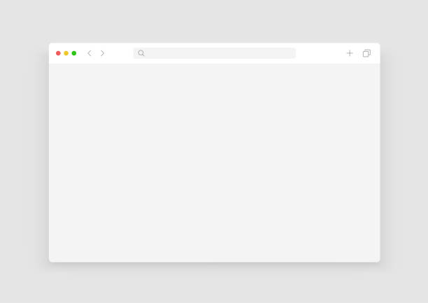 makieta okna przeglądarki internetowej. szablon interfejsu użytkownika lekki nowoczesny design podobny do chromu - imitation stock illustrations