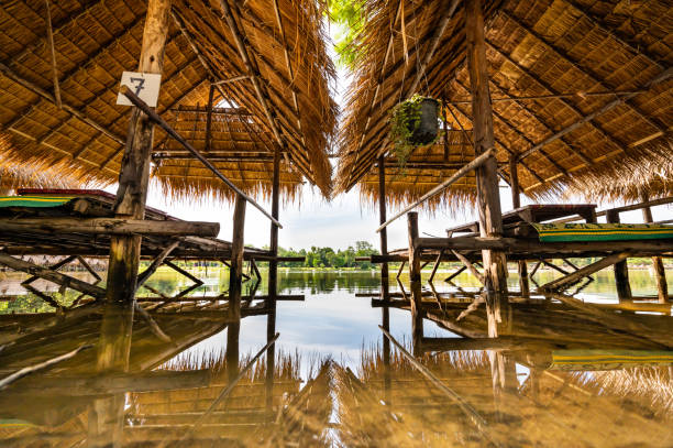 istock Hut for living beside Huay Tueng Thao Lake 1452136429