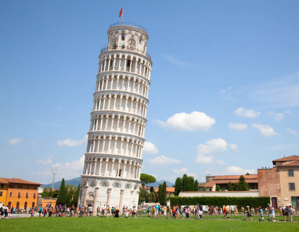 Leaning tower of Pisa stock photo