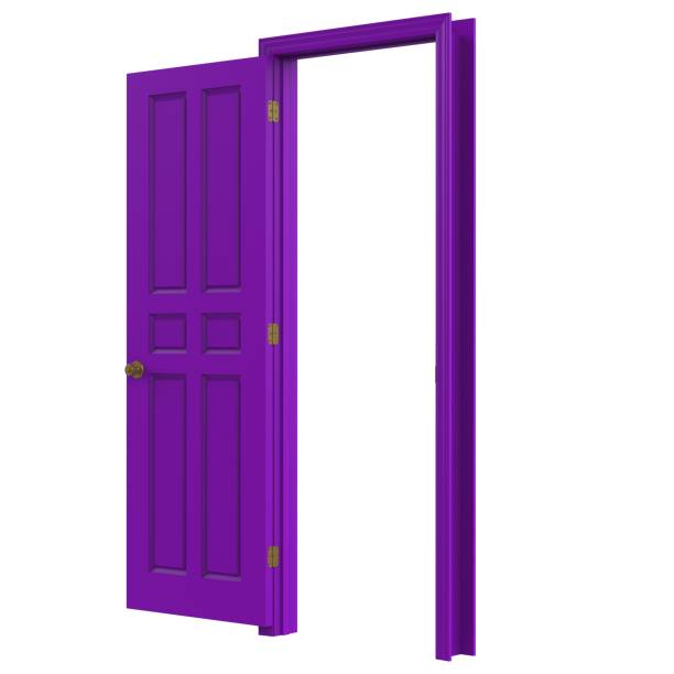 istock open isolated door closed 3d illustration rendering 1452146115