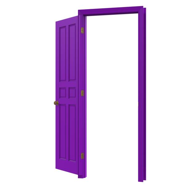 istock open isolated door closed 3d illustration rendering 1452146125
