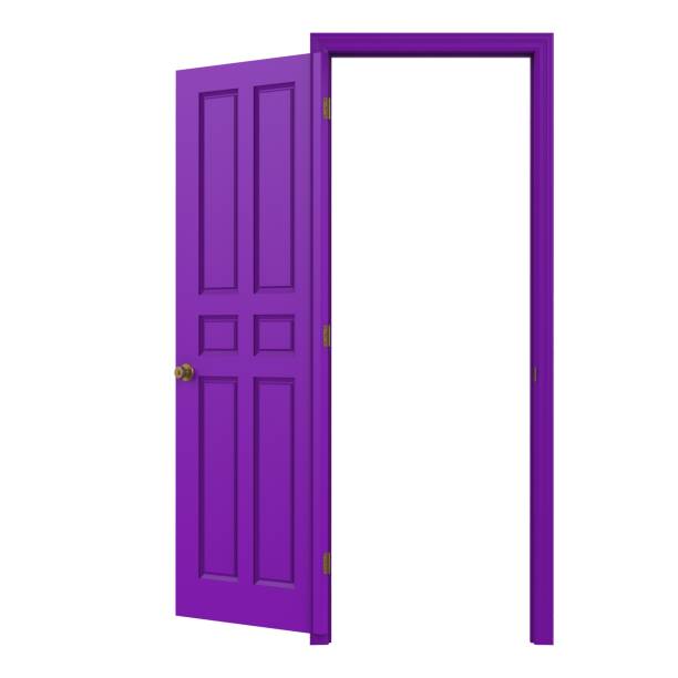 istock open isolated door closed 3d illustration rendering 1452146141
