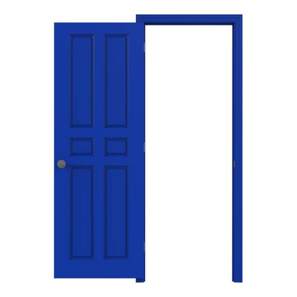 istock open isolated door closed 3d illustration rendering 1452146194
