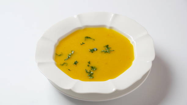 istock Pea soup with smoked pork ribs served in plate 1452146417