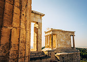 Temple of Athena Nike and Propylaia on the Acropolis, Athens Greece