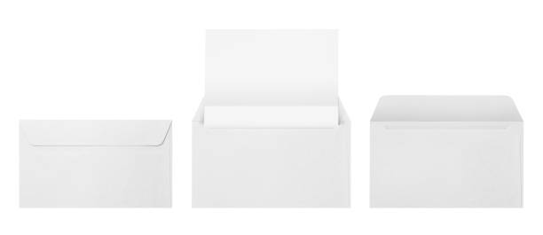 istock Set of white envelopes on white 1452153029