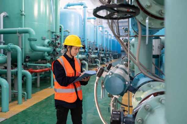 istock A female technician works in a chemical plant 1452165408