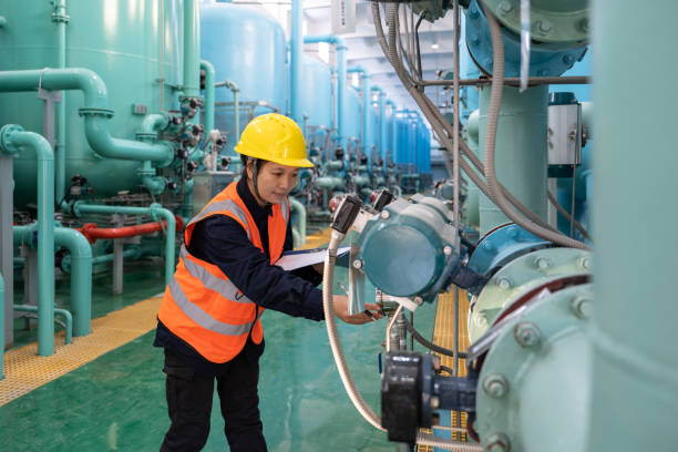 istock A female technician works in a chemical plant 1452165424