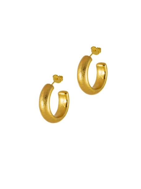 istock Bold Hoop Golden Earrings macro capture. 1452165629