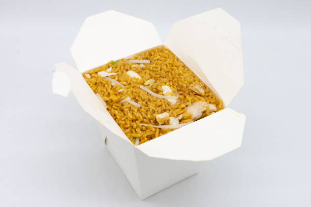 istock Chicken Fried Rice in a White Chinese Takeout Box 1452165830