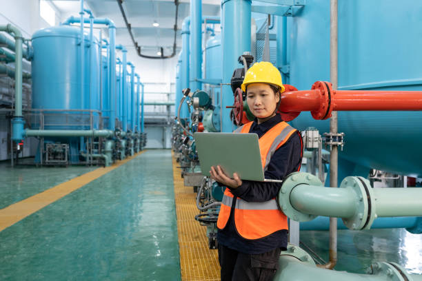 istock A female engineer works in a chemical plant using a laptop computer 1452166980