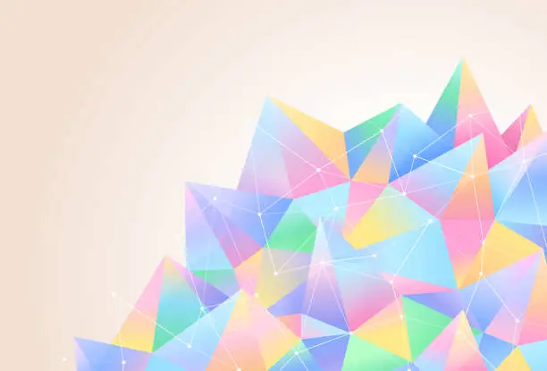 Vector illustration of Modern Prism Gem Crystal Abstract