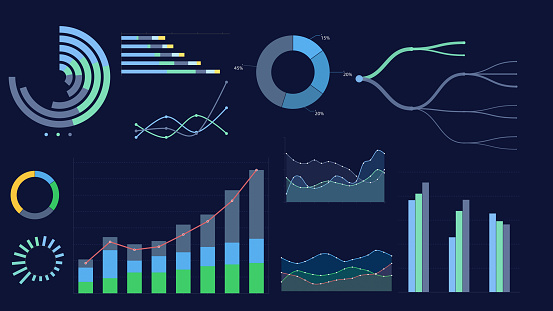 Business Infographic Screen Presentation Mockup.