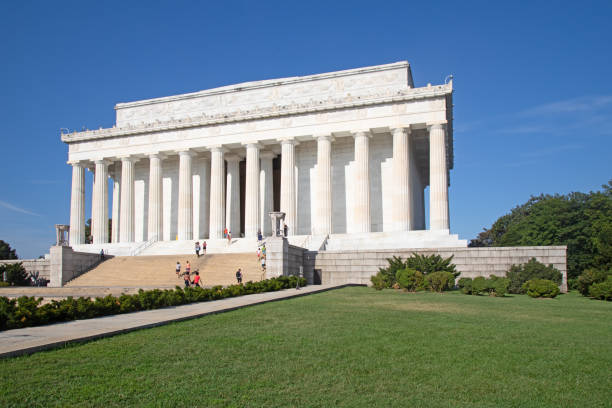 lincoln memorial - lincoln memorial washington dc people abraham lincoln stock-fotos und bilder