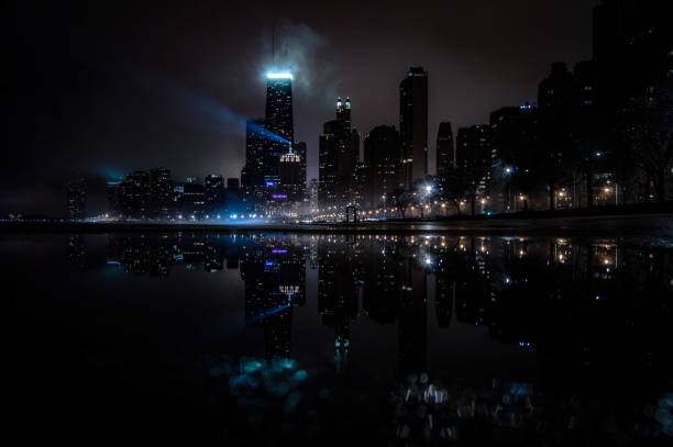 istock Gotham City Chicago at Night 1452185237