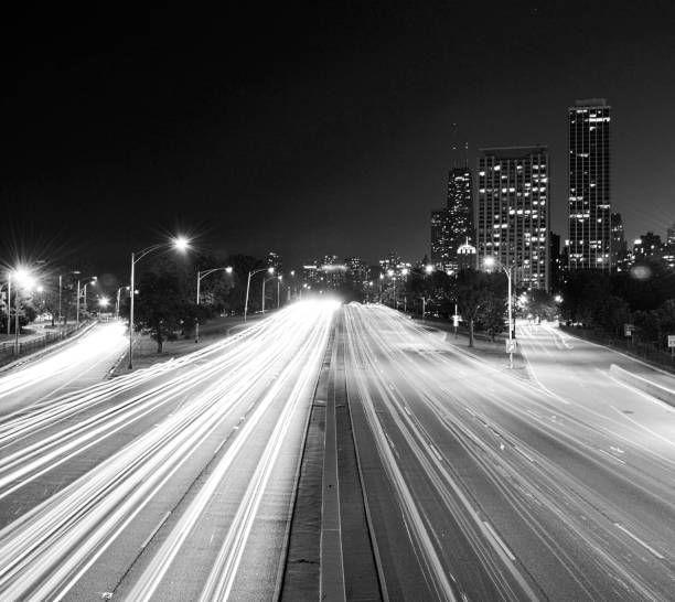 istock Lake Shore Drive Chicago Black and White 1452185367