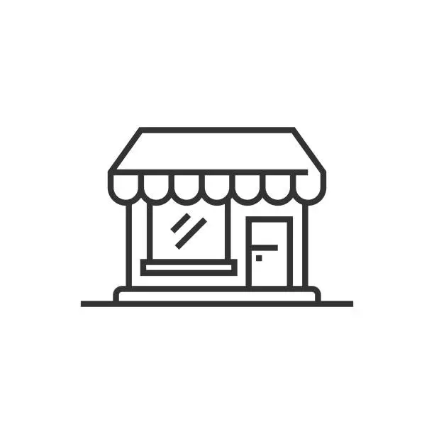 Vector illustration of Store Line Icon.