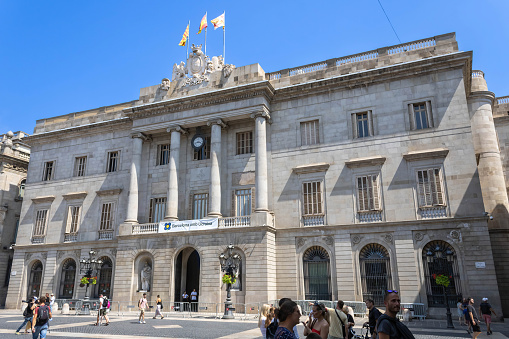 Barcelona, Spain - July 18, 2022: A building of the city government.