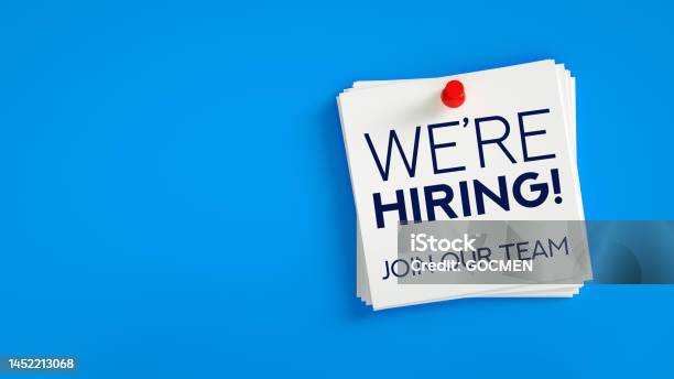 Were Hiring Join Our Team Stock Photo - Download Image Now - Recruitment, Help Wanted Sign, We are Hiring