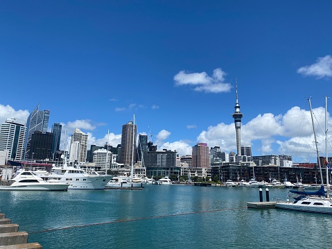 Auckland, New Zealand wharf