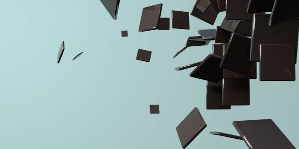 istock 3D render of different size of square shapes 1452229171