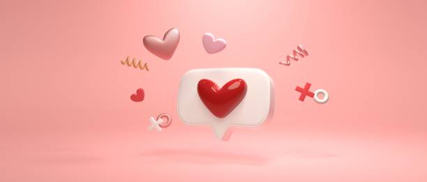 istock Social media notification like icon - 3D 1452229289