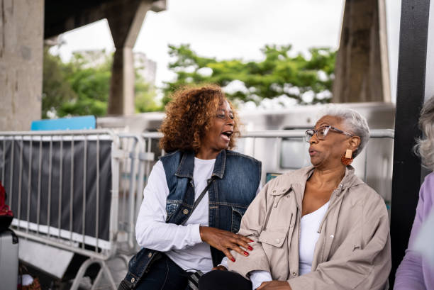 istock Senior friends talking in the subway station 1452234230