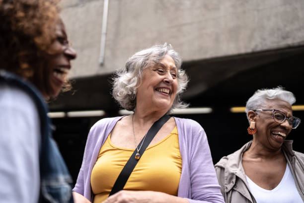 istock Senior friends talking outdoors 1452234313