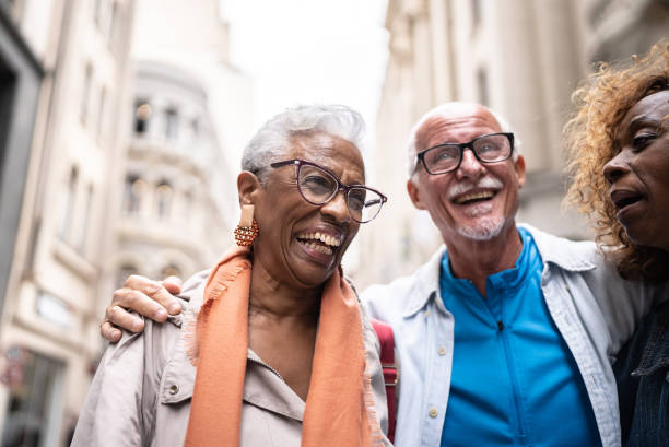 istock Senior friends talking outdoors 1452240976