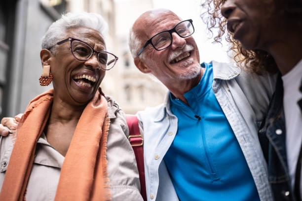 istock Senior friends talking outdoors 1452240982