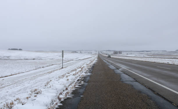 istock Snowy Dakota Highway 1452266884