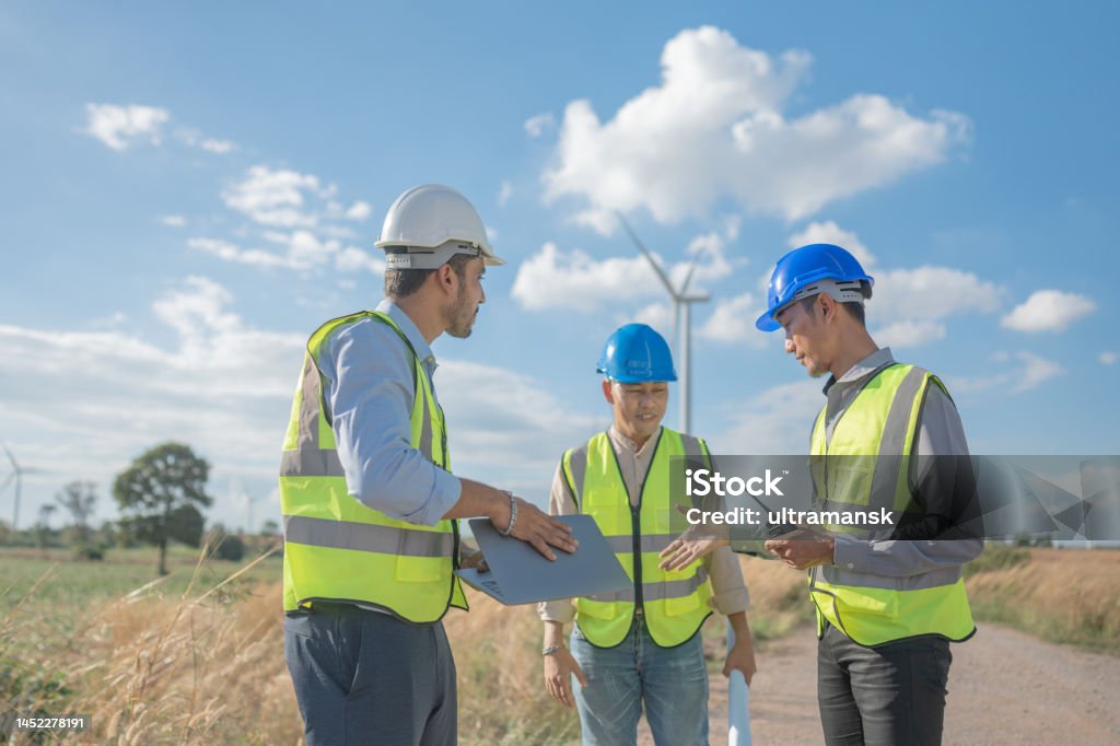 Engineer Field Work Image Asian Engineers Working In Fieldwork Outdoor Workers Walking And ...