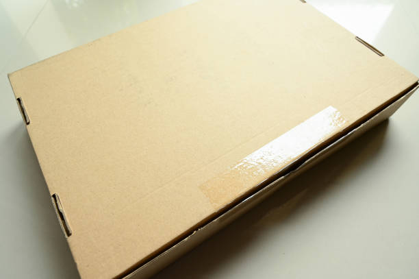 istock brown box packaging for shipping, paper textured 1452284766