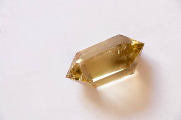 istock semiprecious citrine crystal on an isolated background close-up 1452292713
