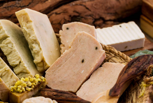 istock Pieces of handmade soap in a basket 1452292974