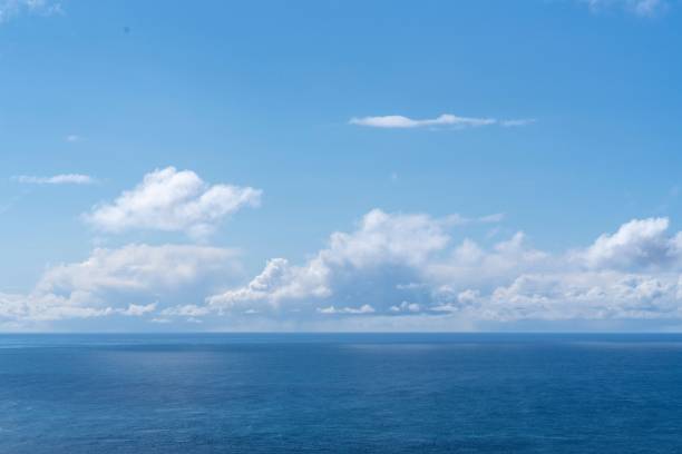 istock View of blue sea and clouds in a blue sky 1452293695