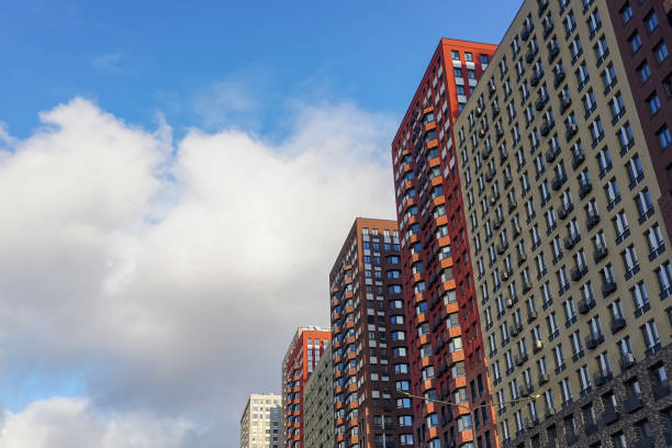 istock Range of high-rise buildings in modern district, real estate and developmnet concept 1452305068