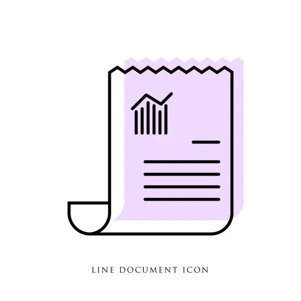 Vector illustration of Line file icon vector stock illustration