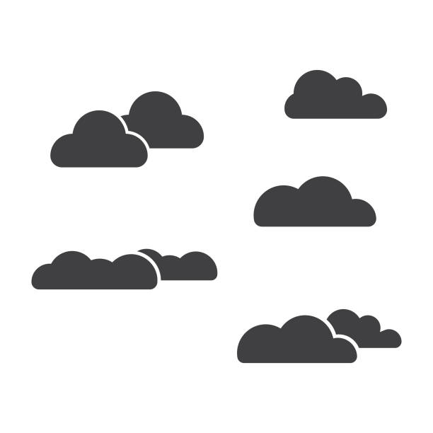 illustrazioni stock, clip art, cartoni animati e icone di tendenza di cloud icon set vector design. - cloud cloud computing computer cloudscape