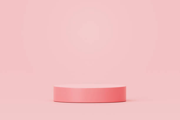 istock Pink pastel podium product stand podium background for product placement 3d rendering 1452306285
